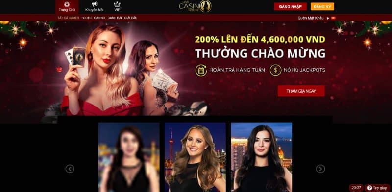 Giao diện website Live Casino House