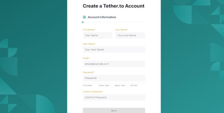 đăng ký Tether Wallet